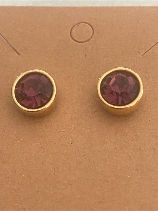 Swarovski Jewelry - SAL Swarovski Purple Bezel Crystal Earrings. Swarovski America Limited. Vintage.